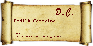 Deák Cezarina névjegykártya